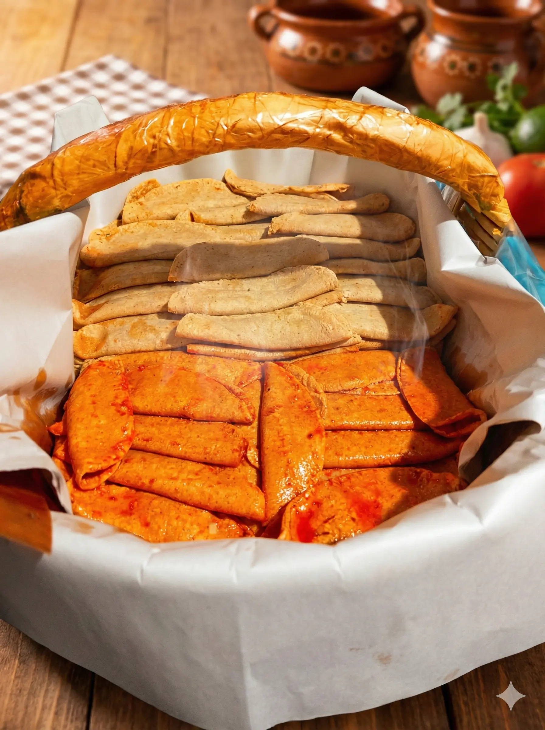 Deliciosos Tacos de Canasta